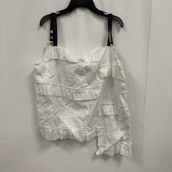 LOEWE Broderie Anglaise Ruffle Camisole In White, Runway, size M (8US) NWT - Picture 3 of 8